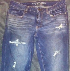American Eagle skinny jeans.